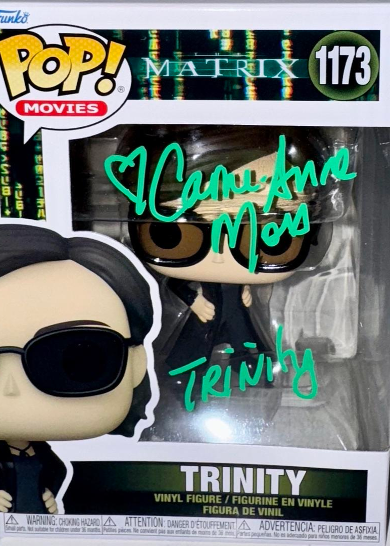 Carrie Anne Moss Signed Funko Pop #1173 "Trinity" (Matrix) - Official Pix #01